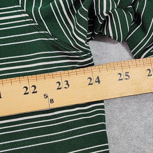 Nike Golf Dri-Fit Polo Mens Size XL Green White Striped Performance Shirt - Picture 6 of 13